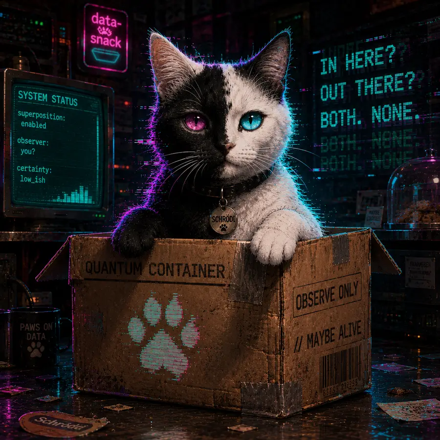Schrödi in quantum container